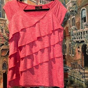 5 for $30 Rafaella Coral Layered Women's Blouse